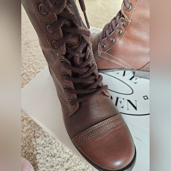 Steve Madden combat leather boots 7M - Picture 4 of 8